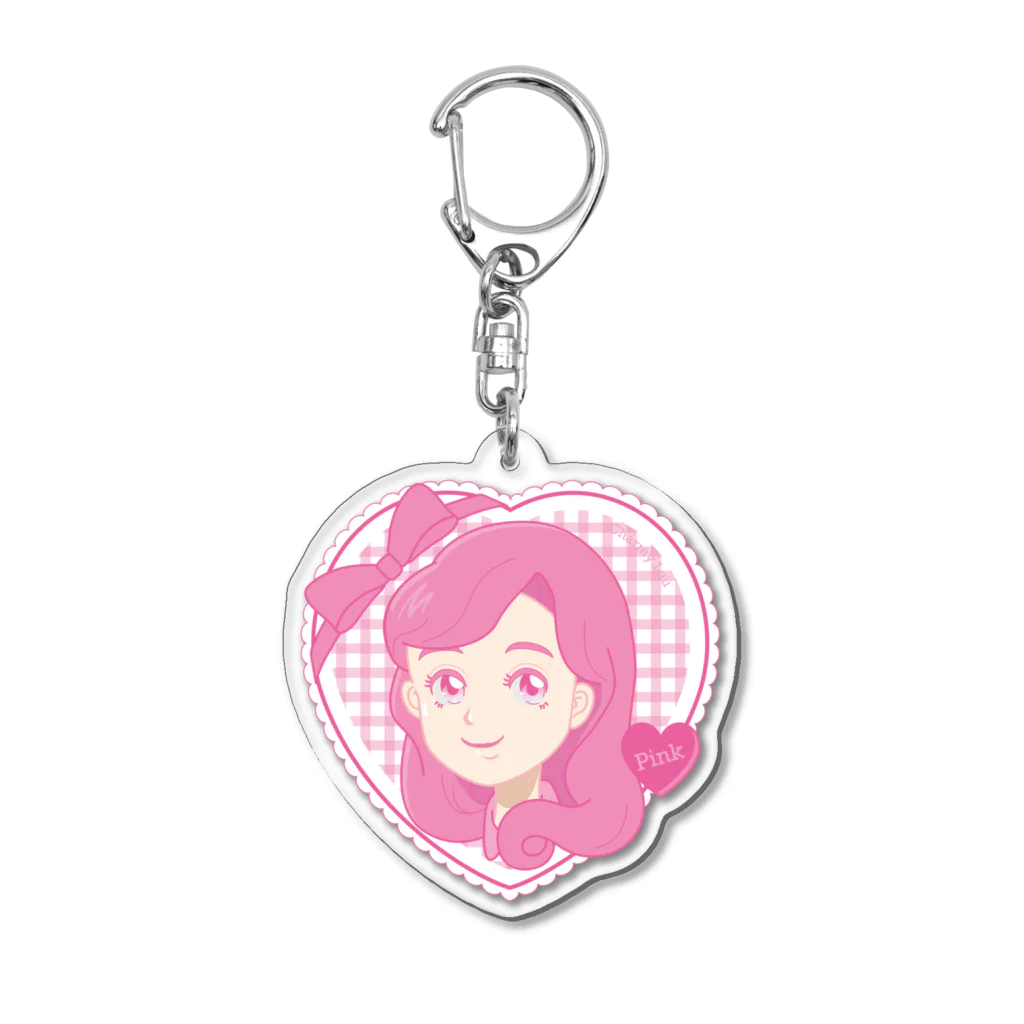 Charmy/デザイナー・イラストレーターのピンクちゃん Acrylic Key Chain