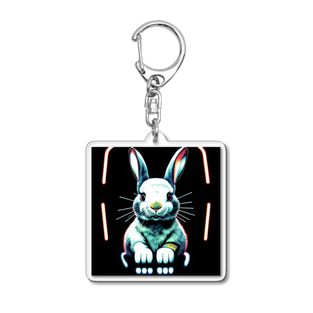 ニコニコマーケットのうさぎさん② Acrylic Key Chain