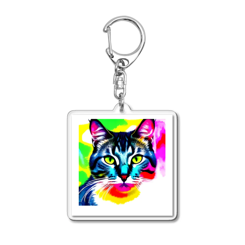 SnackPineのキュートキャットコレクション Acrylic Key Chain