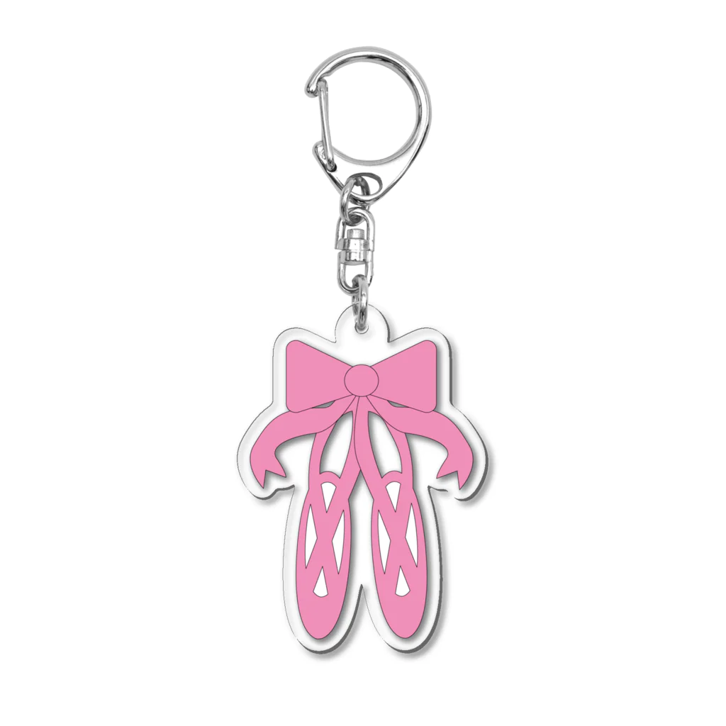 HONOMINEのピンクのバレエシューズ Acrylic Key Chain