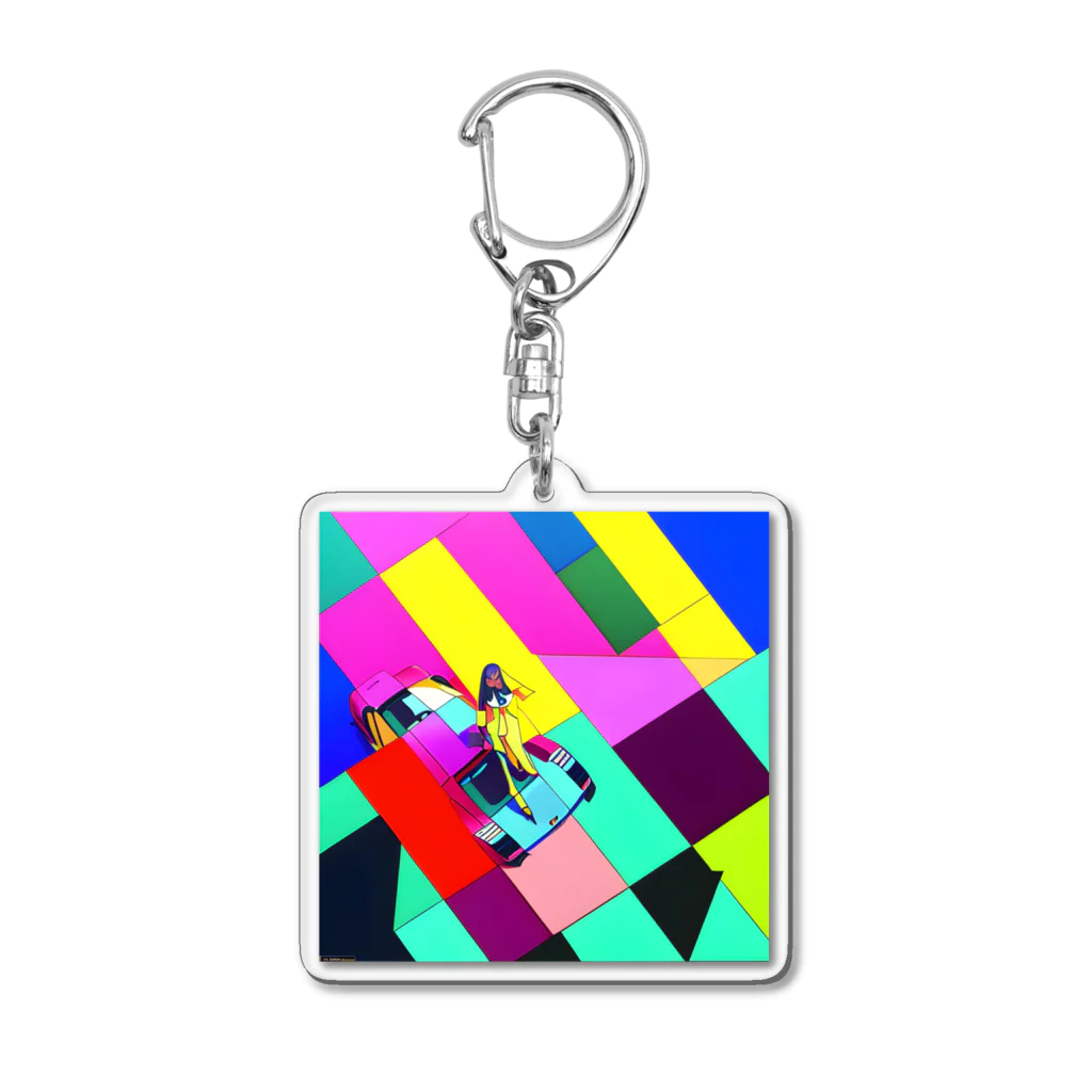 Thumugi-のポルシェ911 Acrylic Key Chain