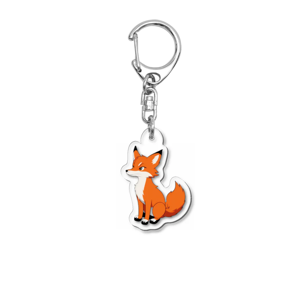 路傍の石のキツネのコンちゃん Acrylic Key Chain