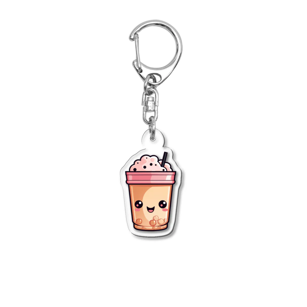 Vasetti_pressのタピオカミルクティー Acrylic Key Chain