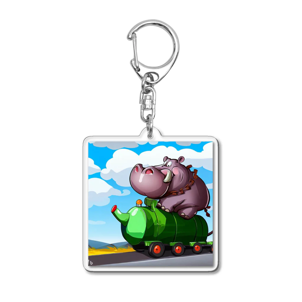 hippo-fanのカバのhippo君 Acrylic Key Chain