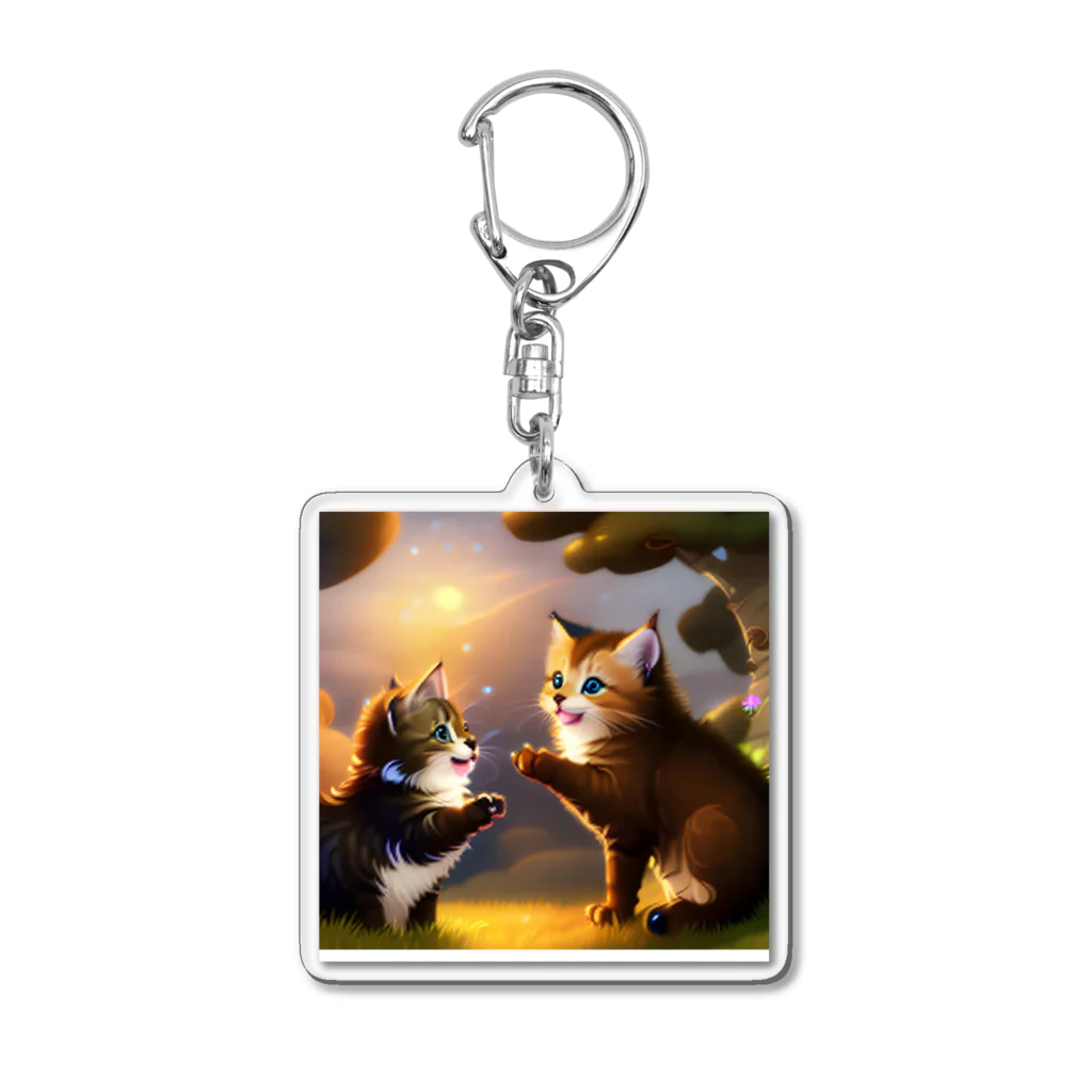 ふあもこキャットランドの夜行性のキティ星座 Acrylic Key Chain