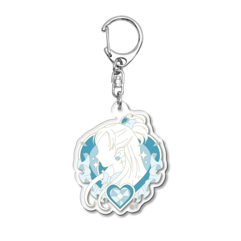 ふたりはプリキュア SUZURI限定ショップのアクリルキーホルダー キュアホワイト Acrylic Key Chain