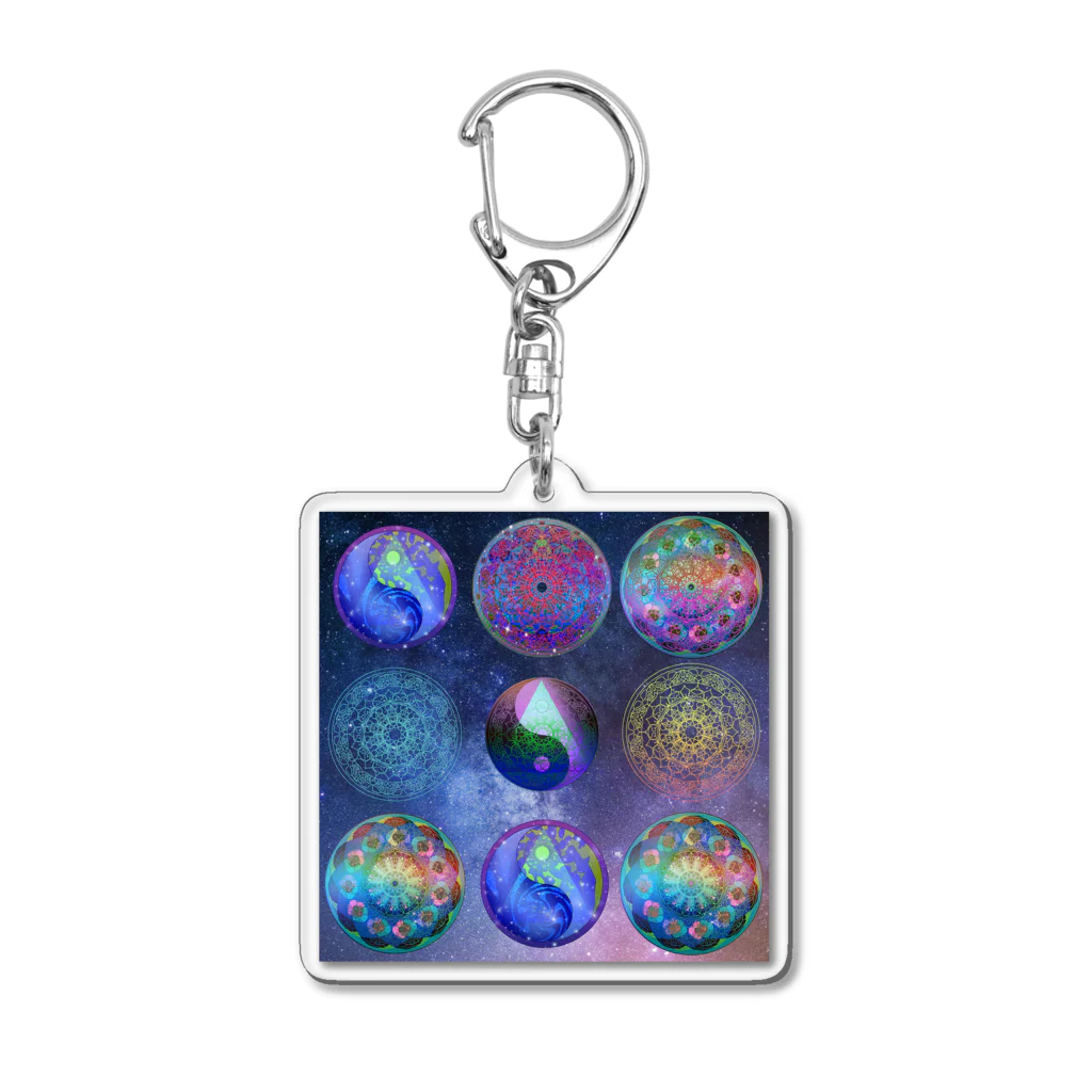 💖宇宙整体♪🌈♪こころからだチャンネル♪💖の母星回帰曼荼羅スペシャル Acrylic Key Chain