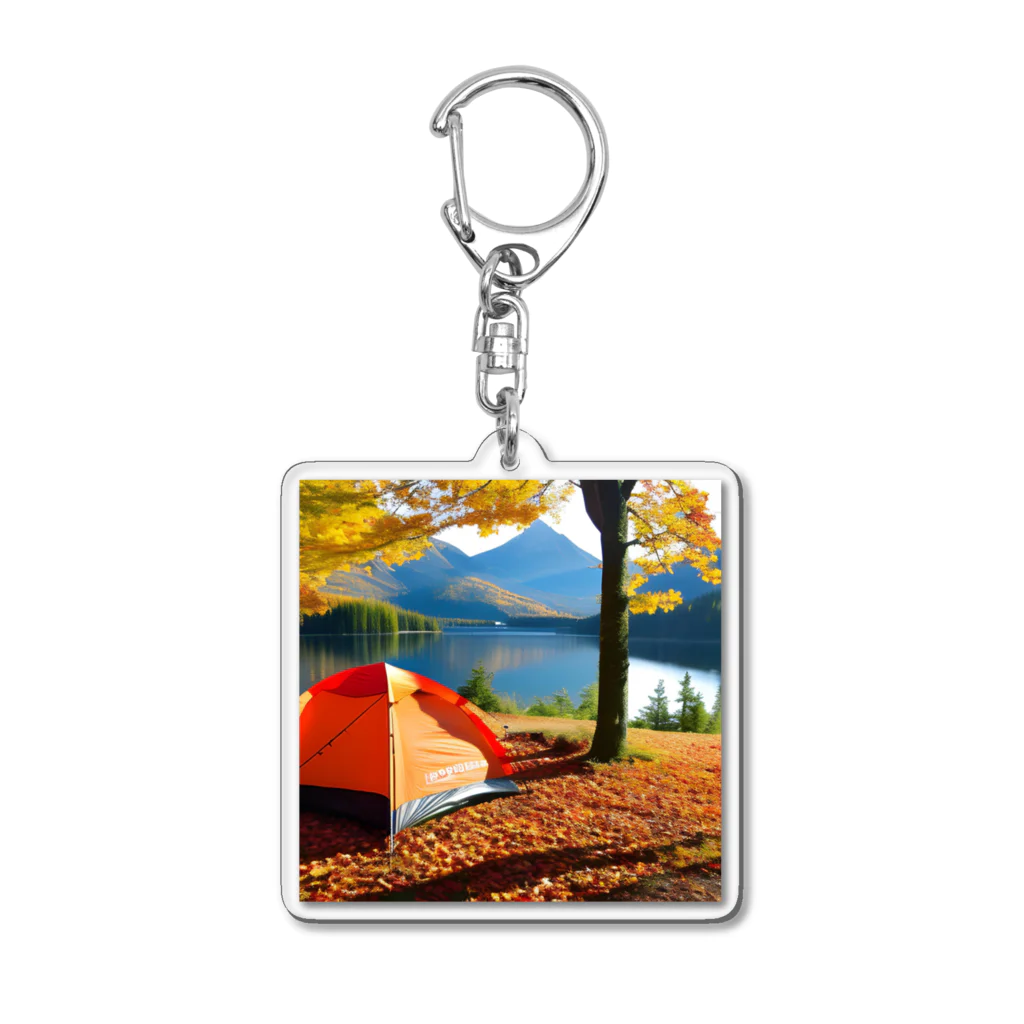 あきみぃの店の紅葉キャンプ Acrylic Key Chain