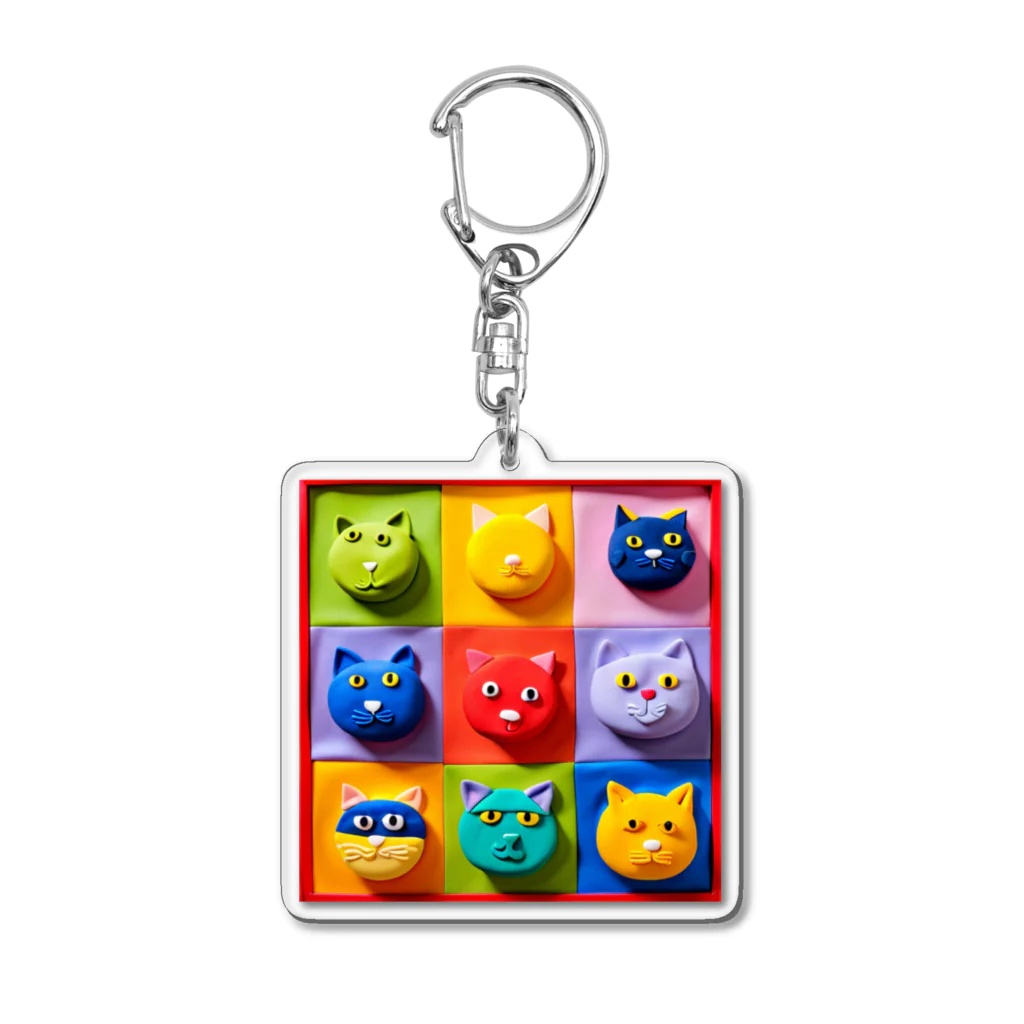 po-pomaruのnekoねんど Acrylic Key Chain