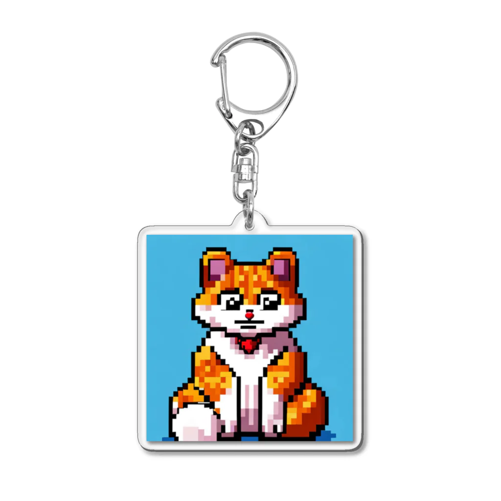 てっきんマンのドット絵ねこくん Acrylic Key Chain