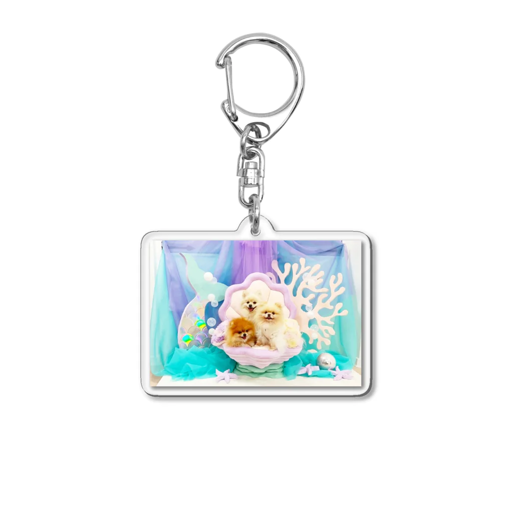 3pomeranian-leo-house　グッズショップの【fantasy】pomeranianworld ポメラニアン Acrylic Key Chain