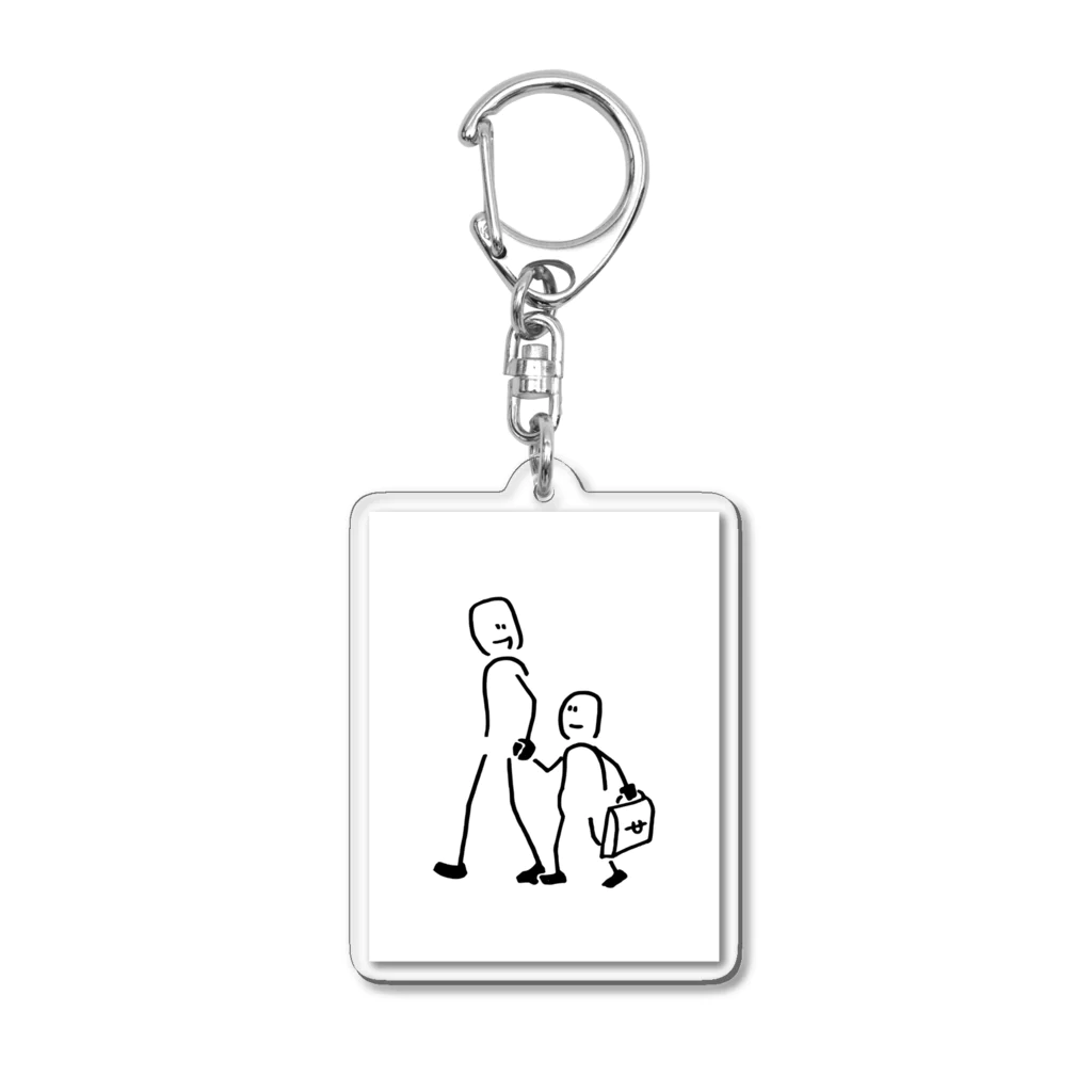 kopapaの親子手つなぎデートくん Acrylic Key Chain