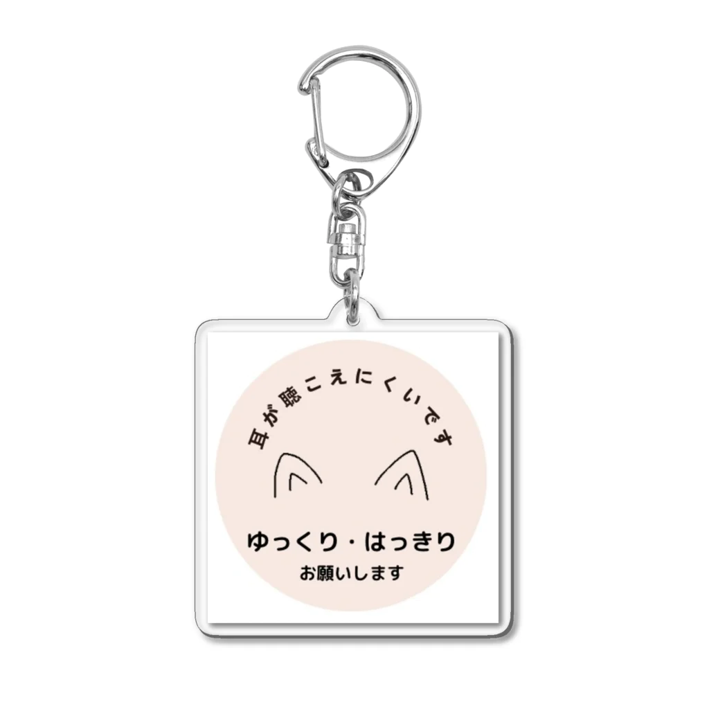 Y.DS.GOODSのご理解お願い（難聴）猫耳 Acrylic Key Chain