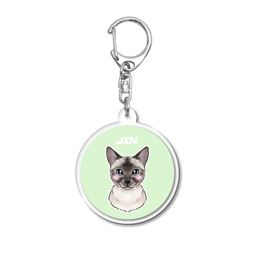 fuku-blackcatのじん Acrylic Key Chain