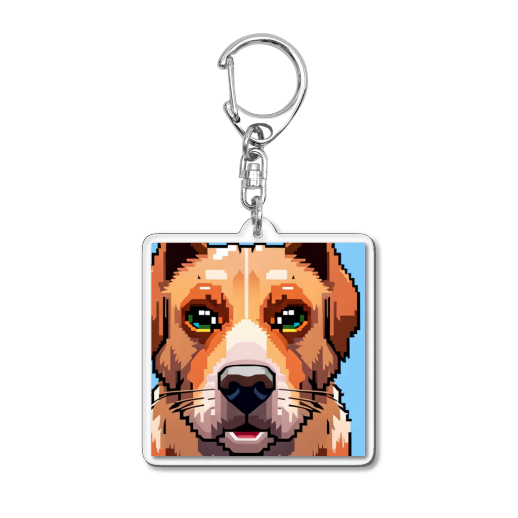 getprizeのドット絵の犬 アクリルキーホルダー