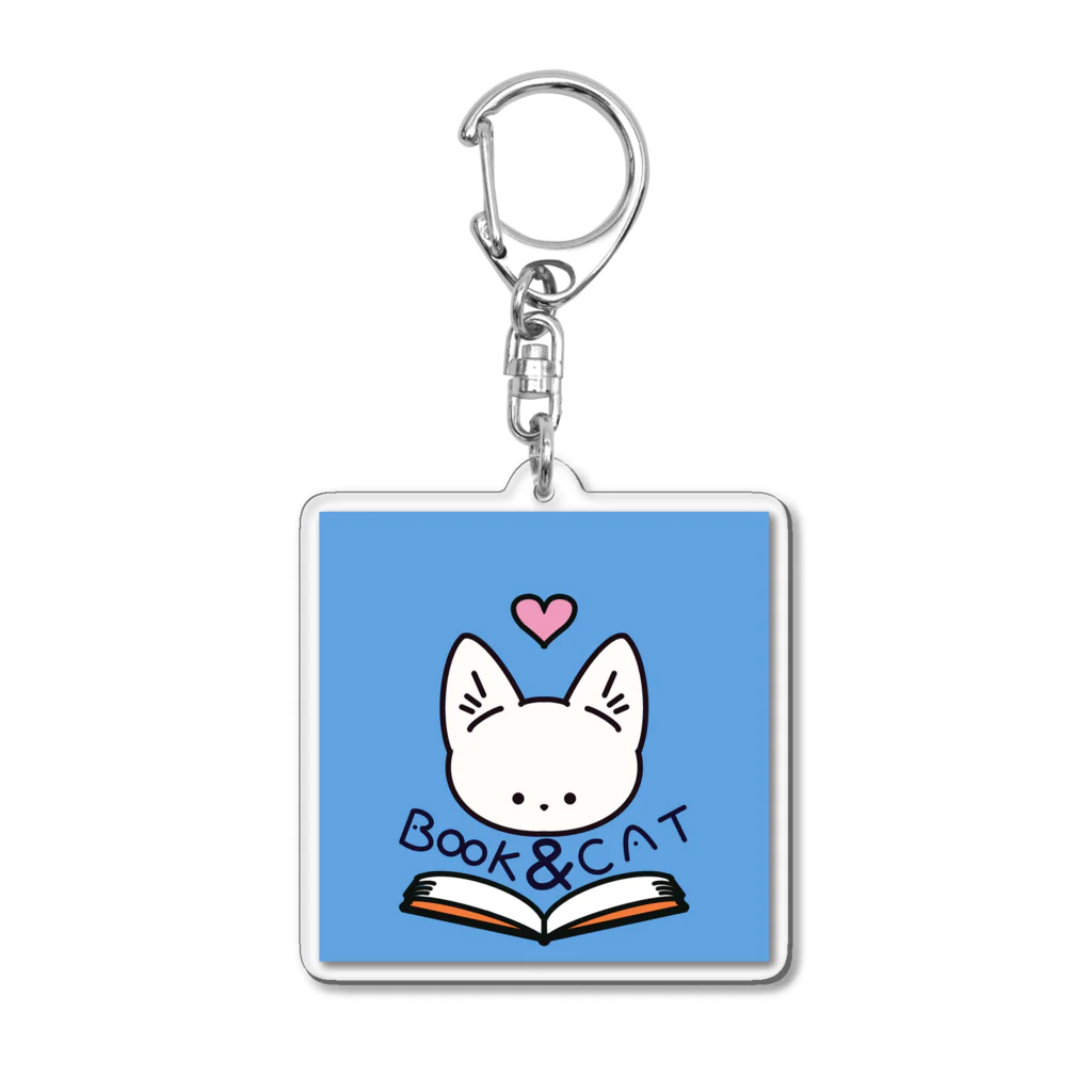 AlreschaのBOOK & CAT アイコンキーホルダー Acrylic Key Chain