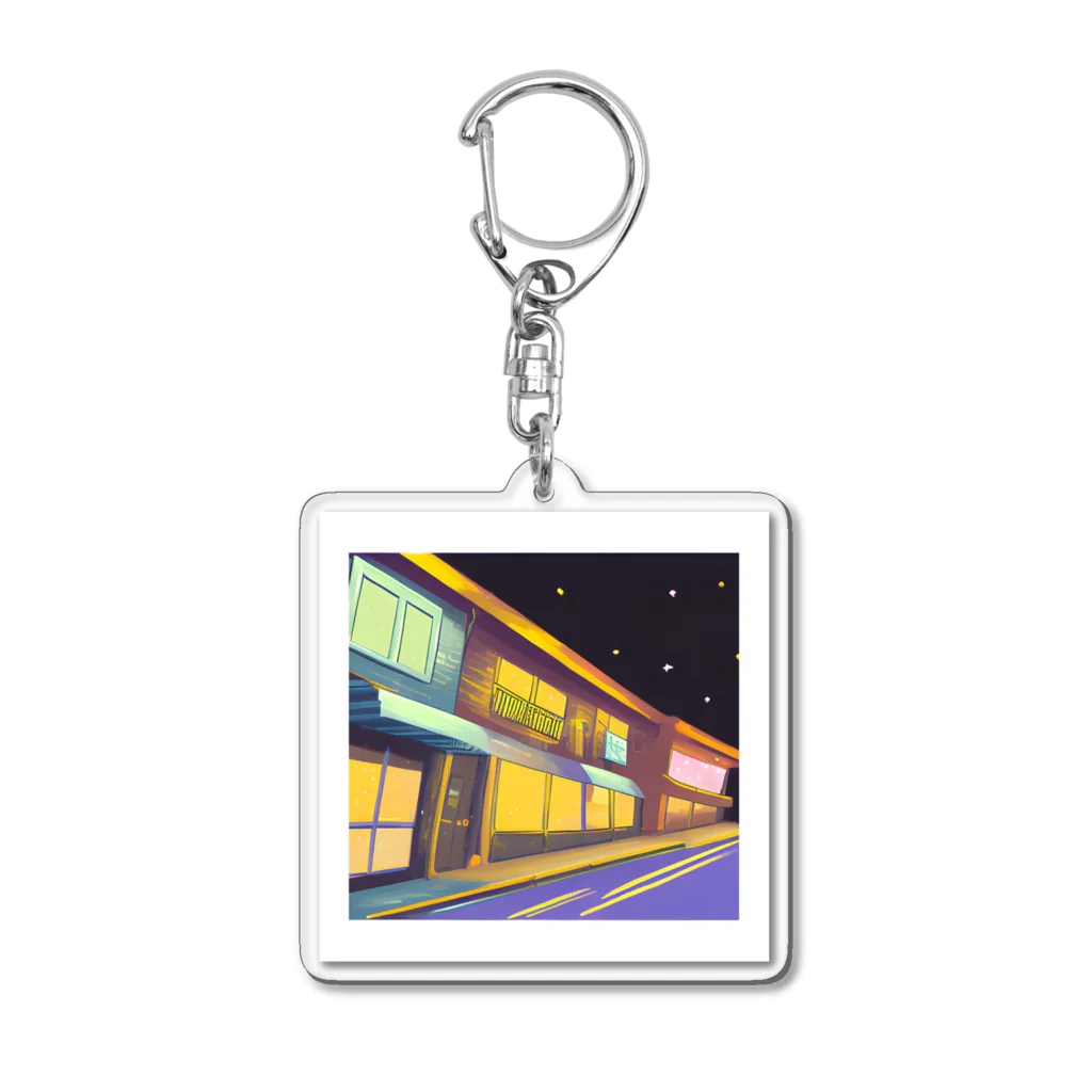 unaの風情溢れる街並み Acrylic Key Chain