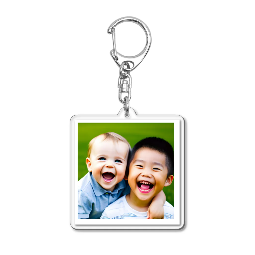 wado_dのかわいい笑顔の子供達 Acrylic Key Chain