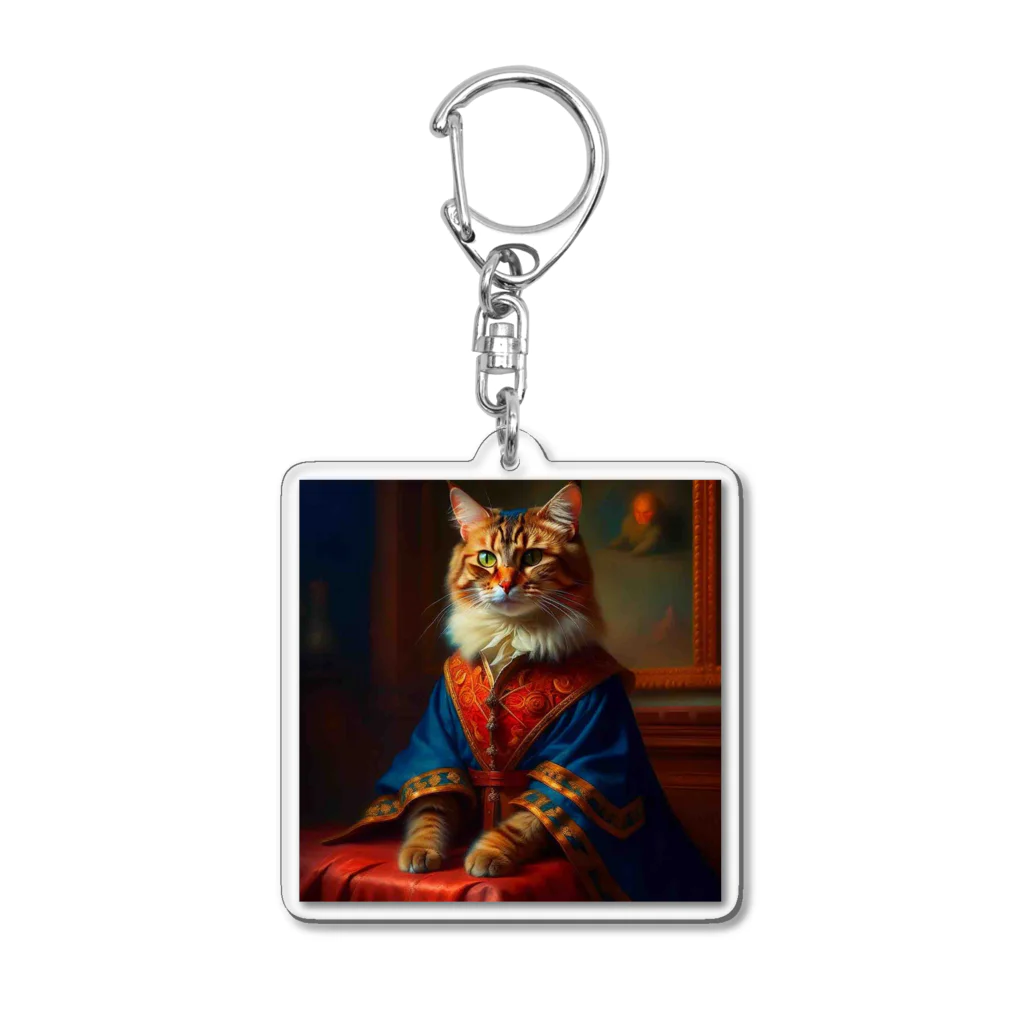 湊翔パパの趣味部屋の貴族猫 Acrylic Key Chain