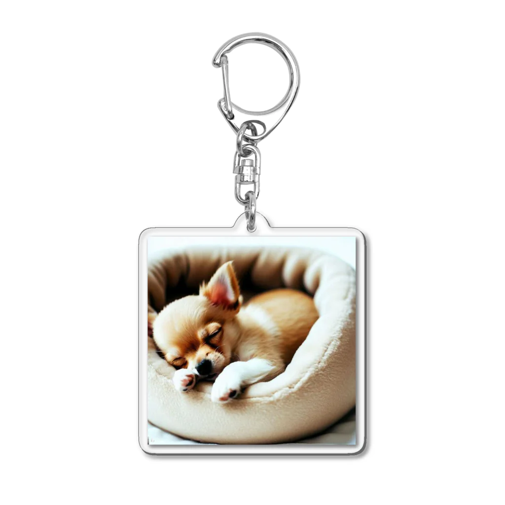 HoneyBabyのあなたの愛犬(おやすみチワワ) Acrylic Key Chain