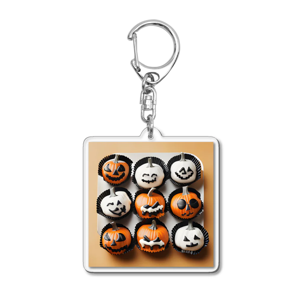 オクさんのBuzzショップのハロウィンお菓子なキャラクターズ Acrylic Key Chain