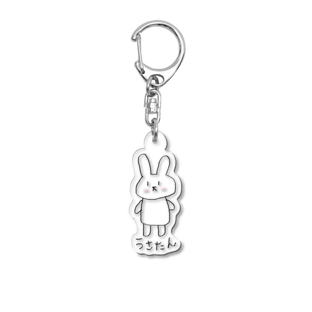 latteのうさぎのうさたん Acrylic Key Chain