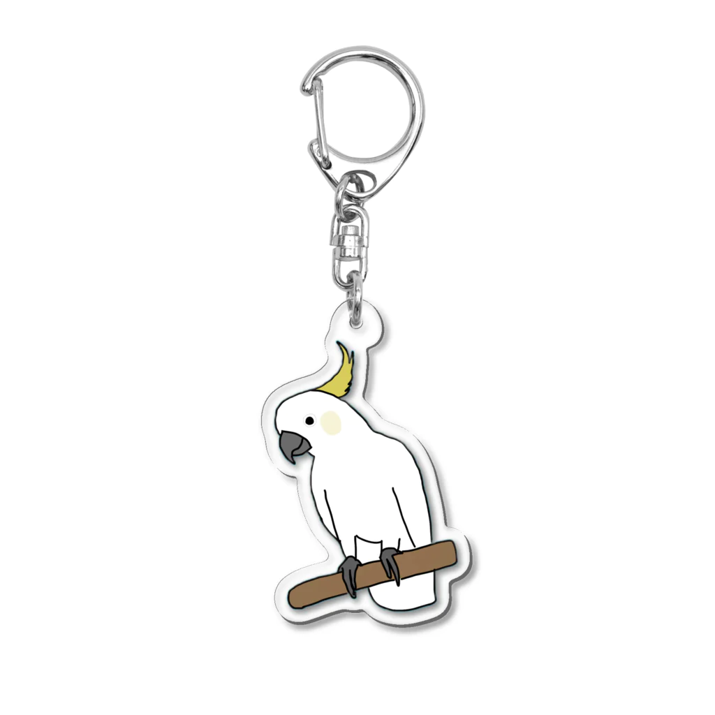 ゴールデンレトリバーわんちゃん犬の白い怪獣　キバタン Acrylic Key Chain