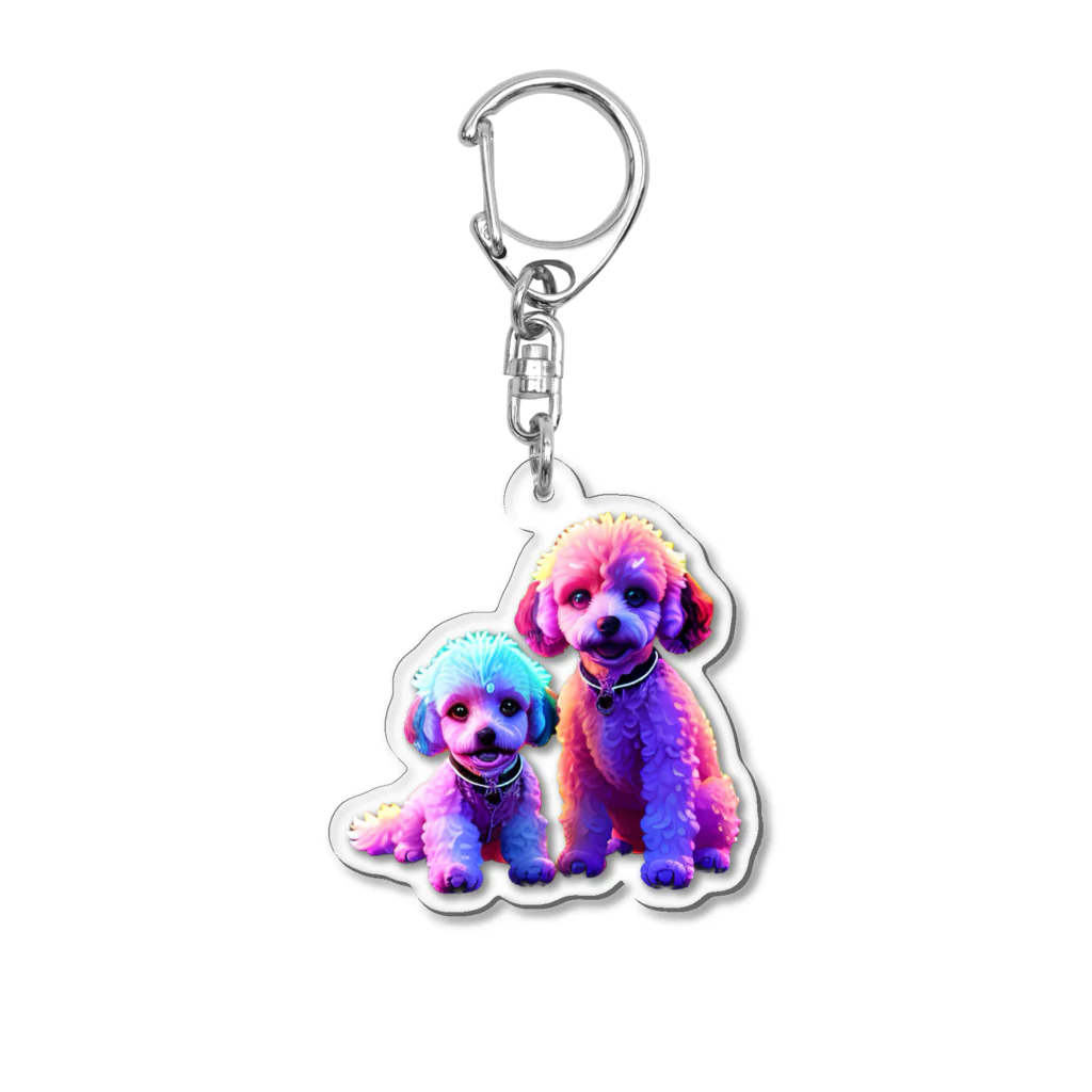 MaKenEekaRaのネオントイプードル Acrylic Key Chain