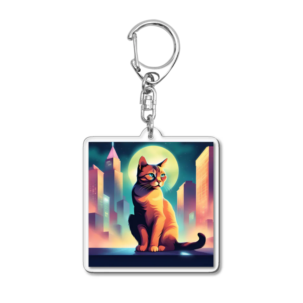 猫店の世紀末 猫 ver.art Acrylic Key Chain