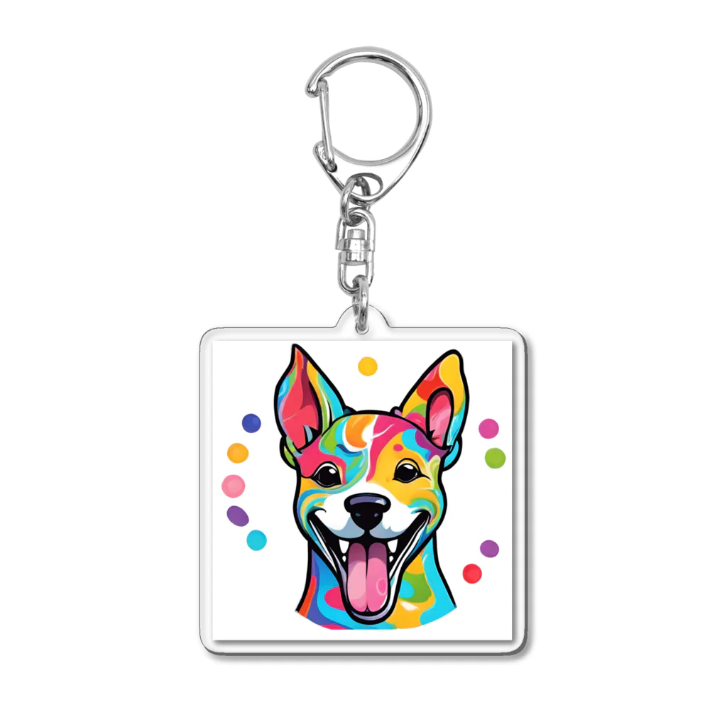 ハッピー・ディライト・ストアの癒しの犬グッズ Acrylic Key Chain