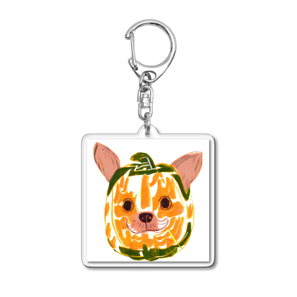 チワワ愛好家ショップのカボチャの秘密！チワワとの特別な出会い Acrylic Key Chain