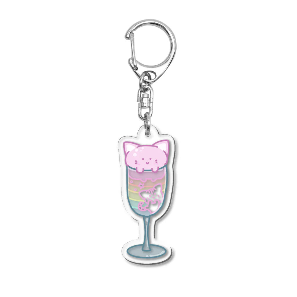 はるもちの猫パフェ Acrylic Key Chain