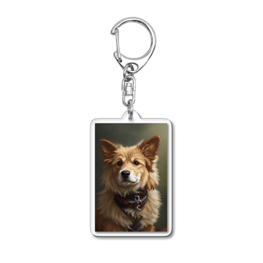 Shiyunのドット犬 グッズ Acrylic Key Chain