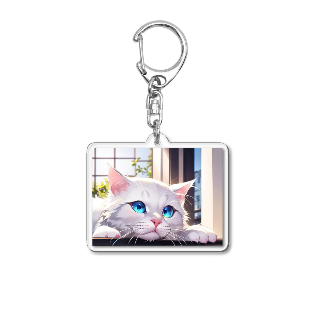 CROSS Kの窓から眺めてる猫(タイプB ) Acrylic Key Chain