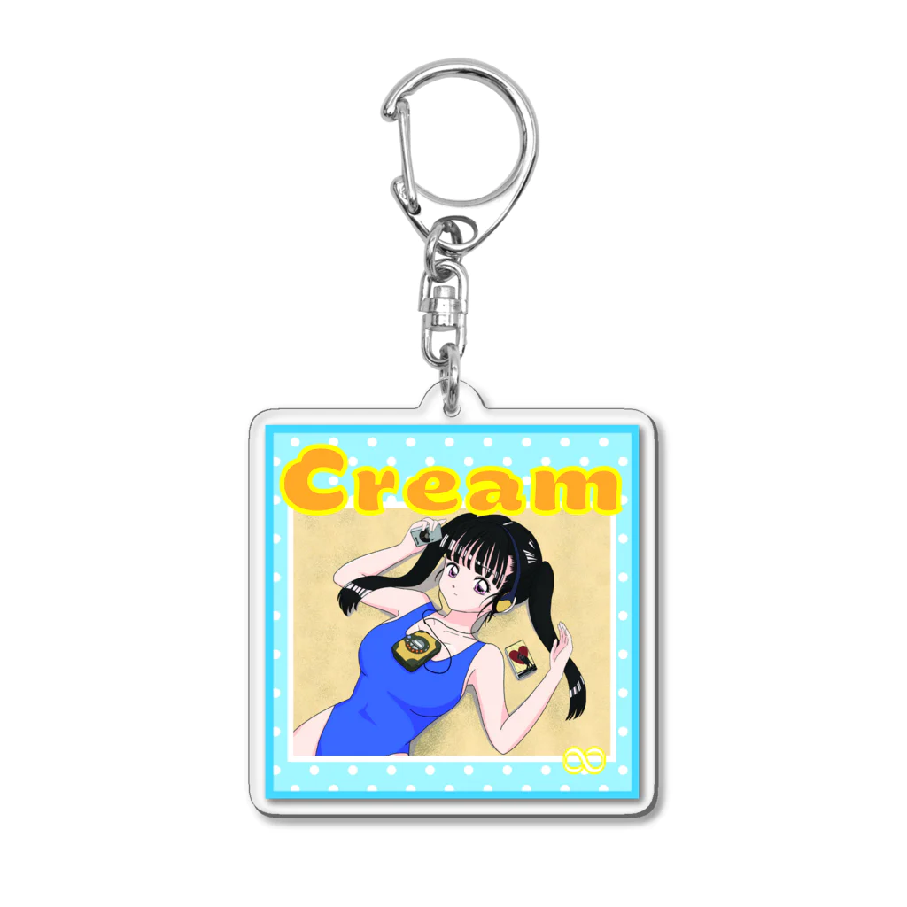 Japanolofi_RecordsのJapanolofi Records 42th Cream Goods アクリルキーホルダー