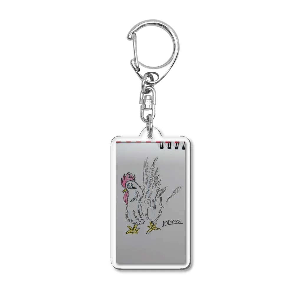 namaru1222のにわとりちゃん Acrylic Key Chain