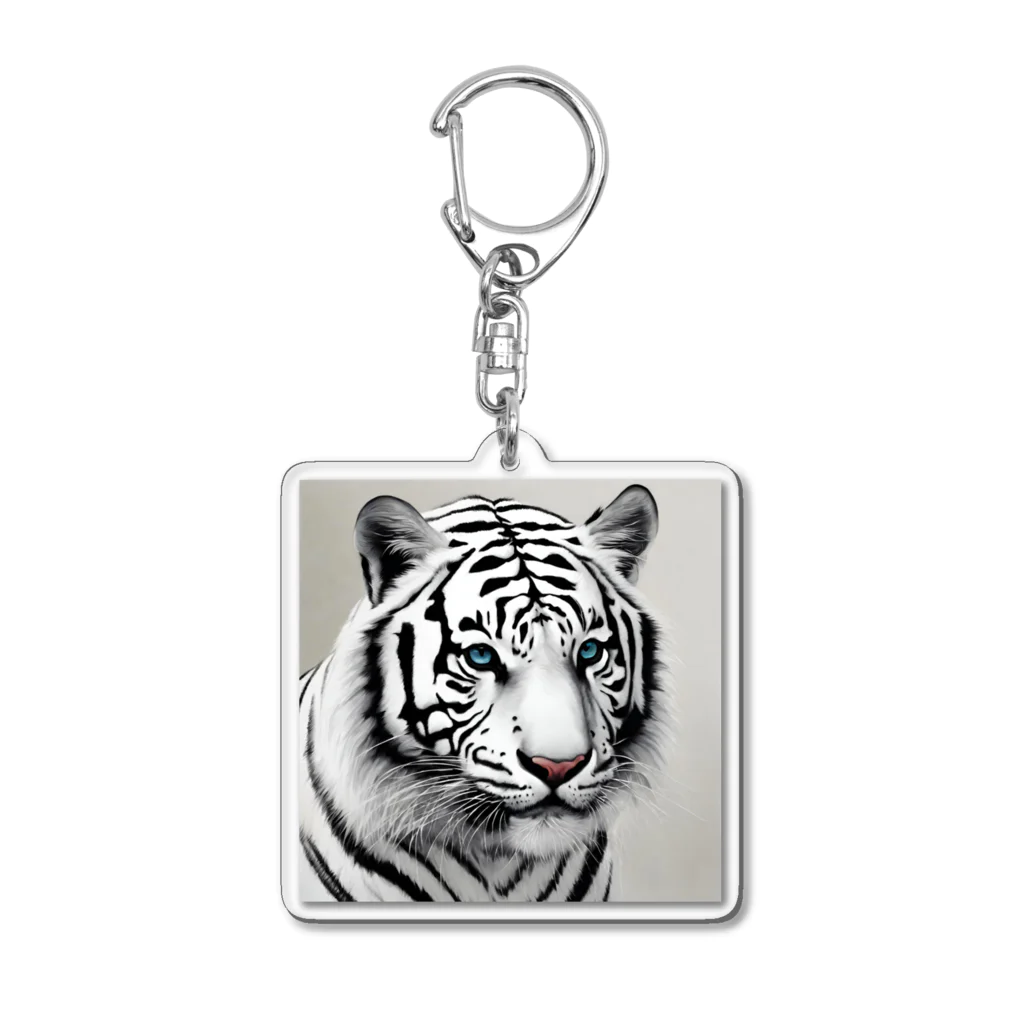 kinglureのホワイトタイガー Acrylic Key Chain