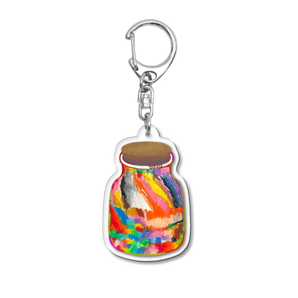 みみたぶとほっぺたんのにじいろのあめ Acrylic Key Chain