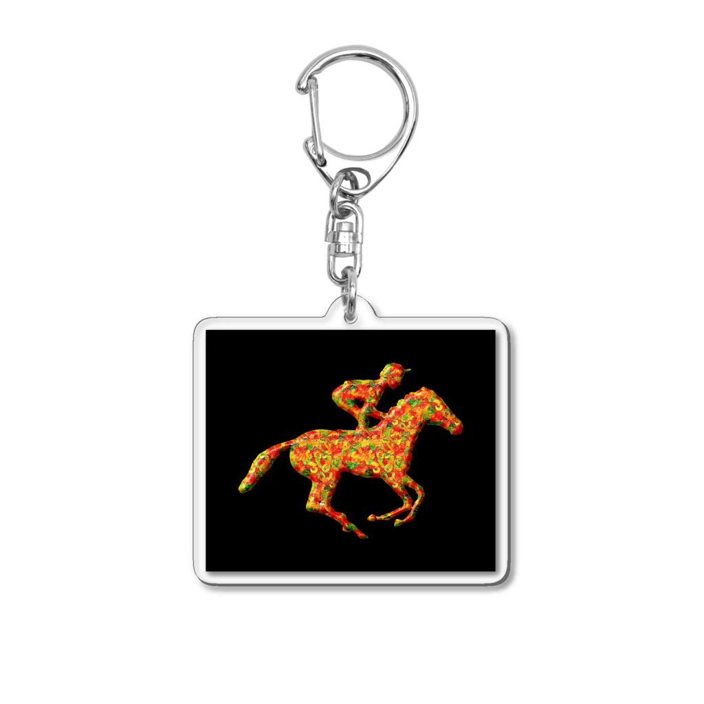 mumusの馬　colorful Acrylic Key Chain