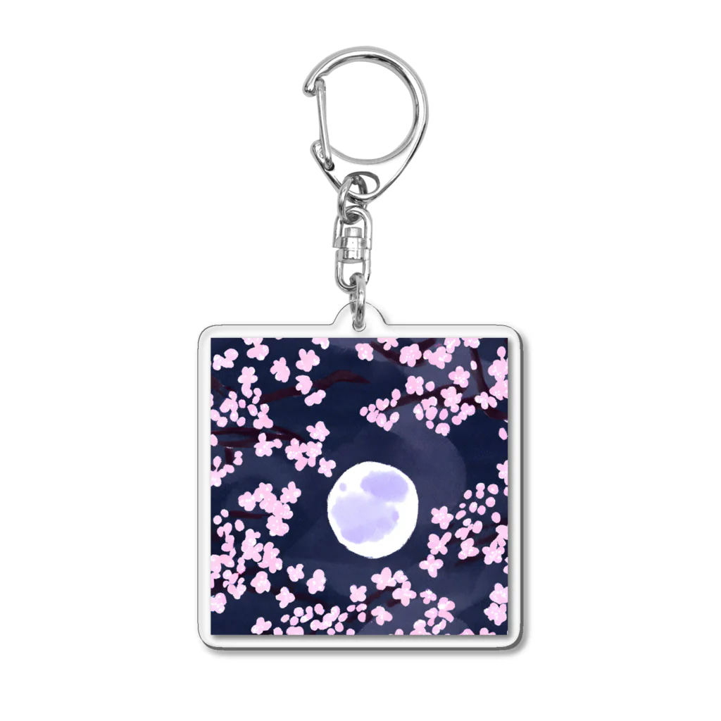 raran06の夜桜 Acrylic Key Chain