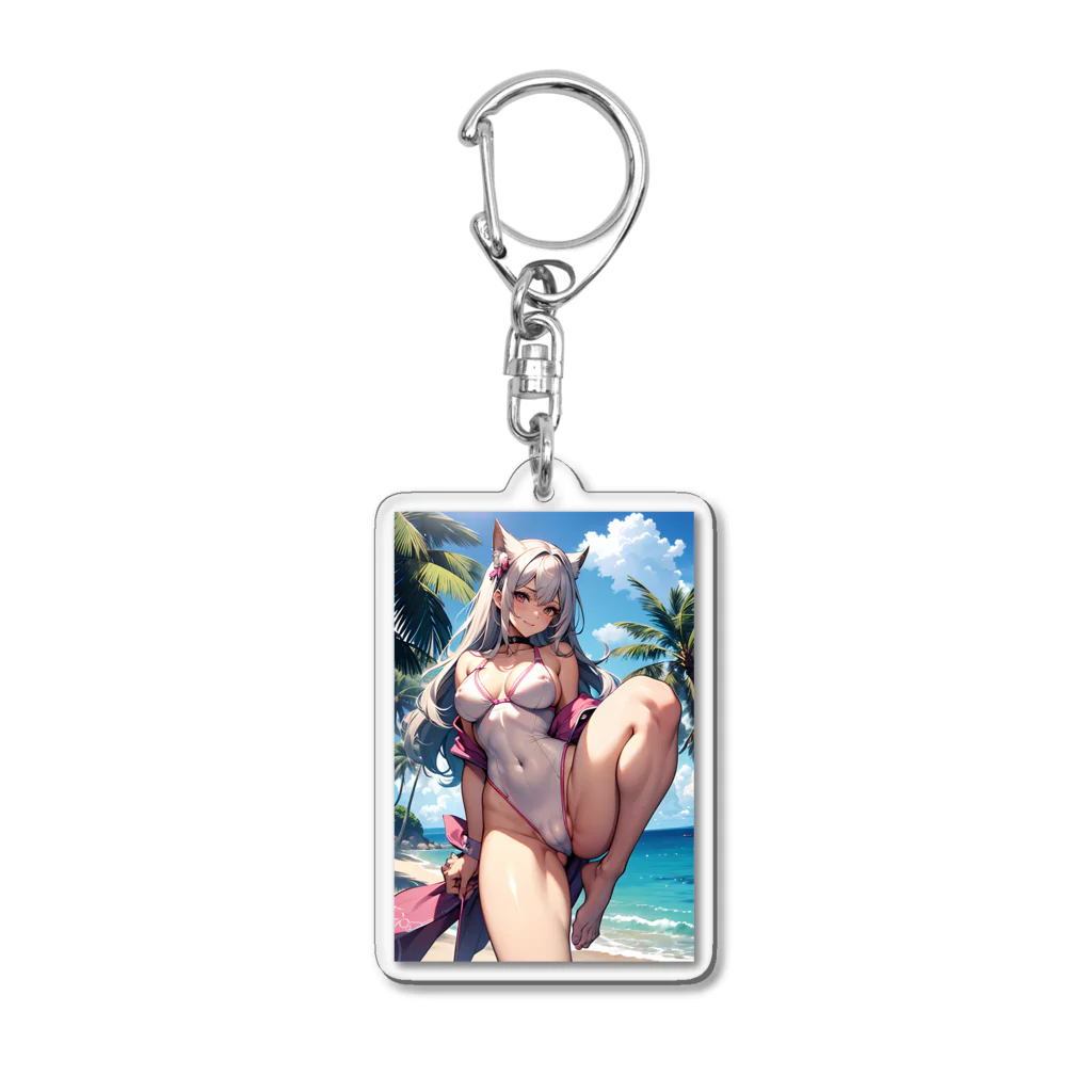 RGセクシーガールの猫耳娘 Acrylic Key Chain