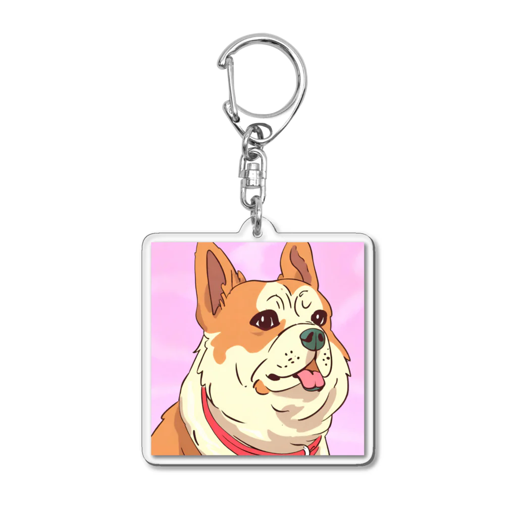 まさのお店の人懐こい犬 Acrylic Key Chain