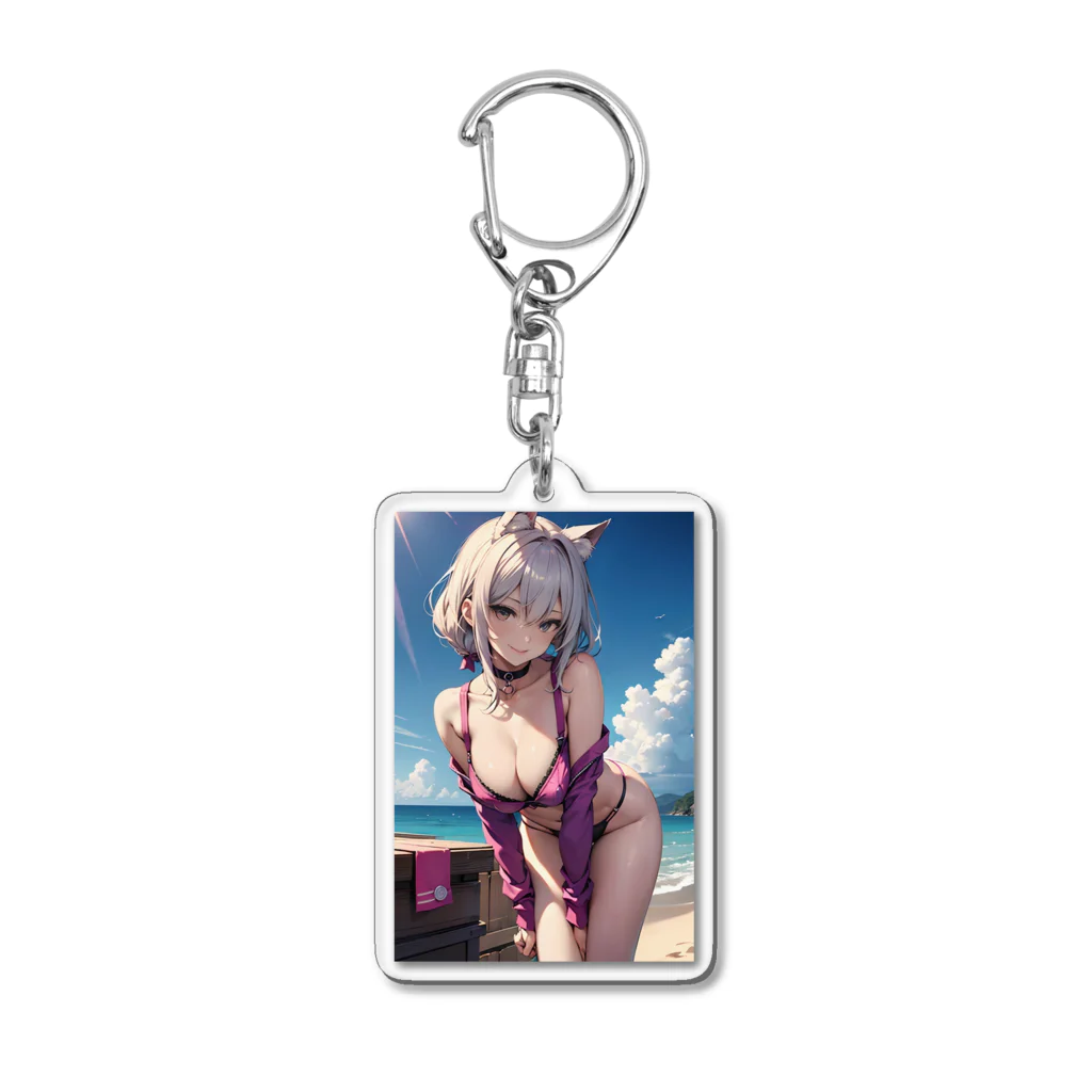 RGセクシーガールの猫耳ガール Acrylic Key Chain