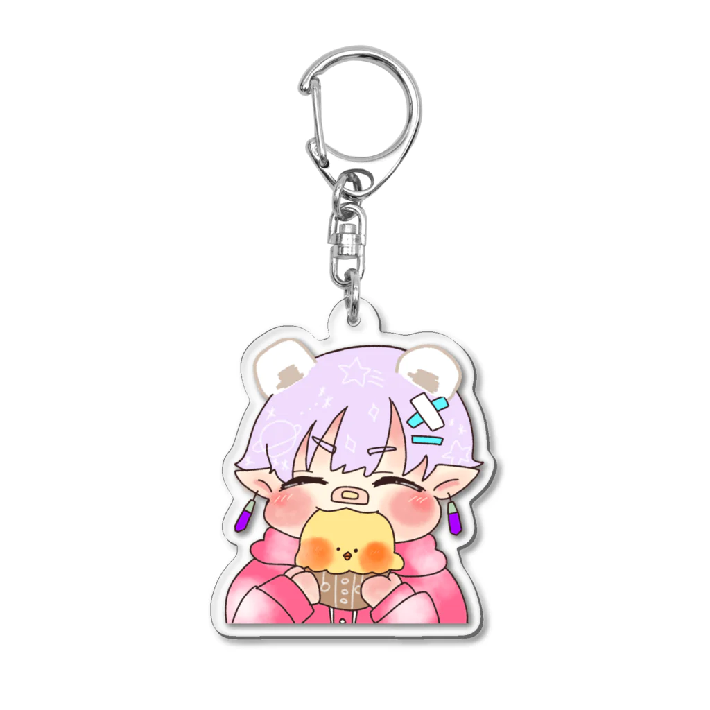 まりんちゃんのまりんちゃんとひよこのカップケーキ Acrylic Key Chain