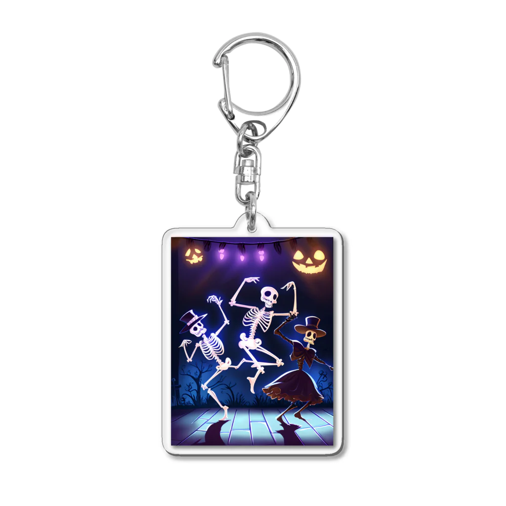 seasun011のハロウィンスケルトンダンス01 Acrylic Key Chain