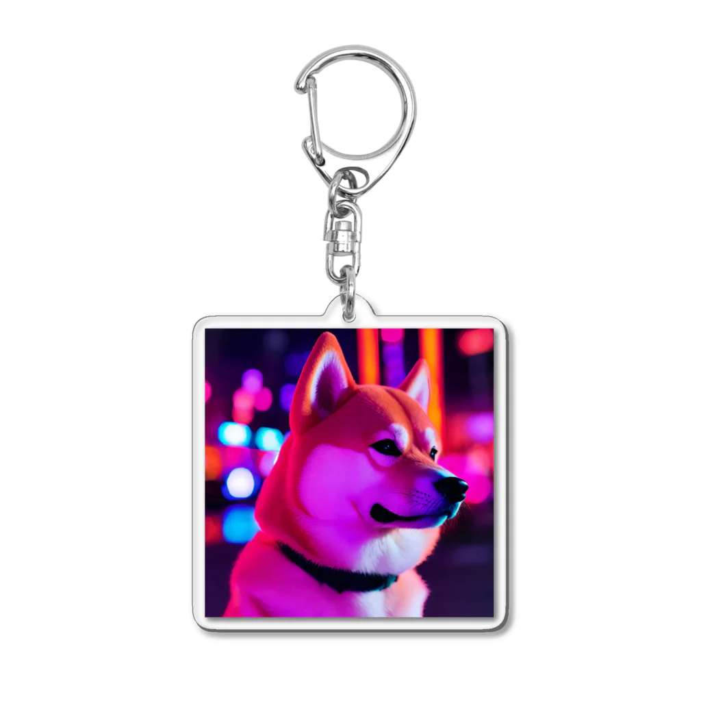 シュシュ🐩のお店の柴犬のお洒落アイテム　Shibainu Acrylic Key Chain