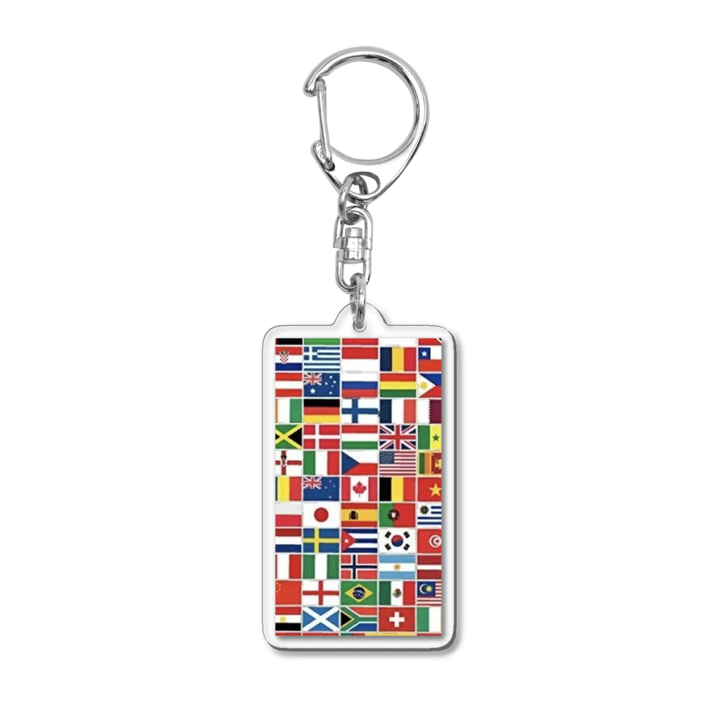 KOUJI NET ORIGINAL SHOPの世界の国旗 Acrylic Key Chain