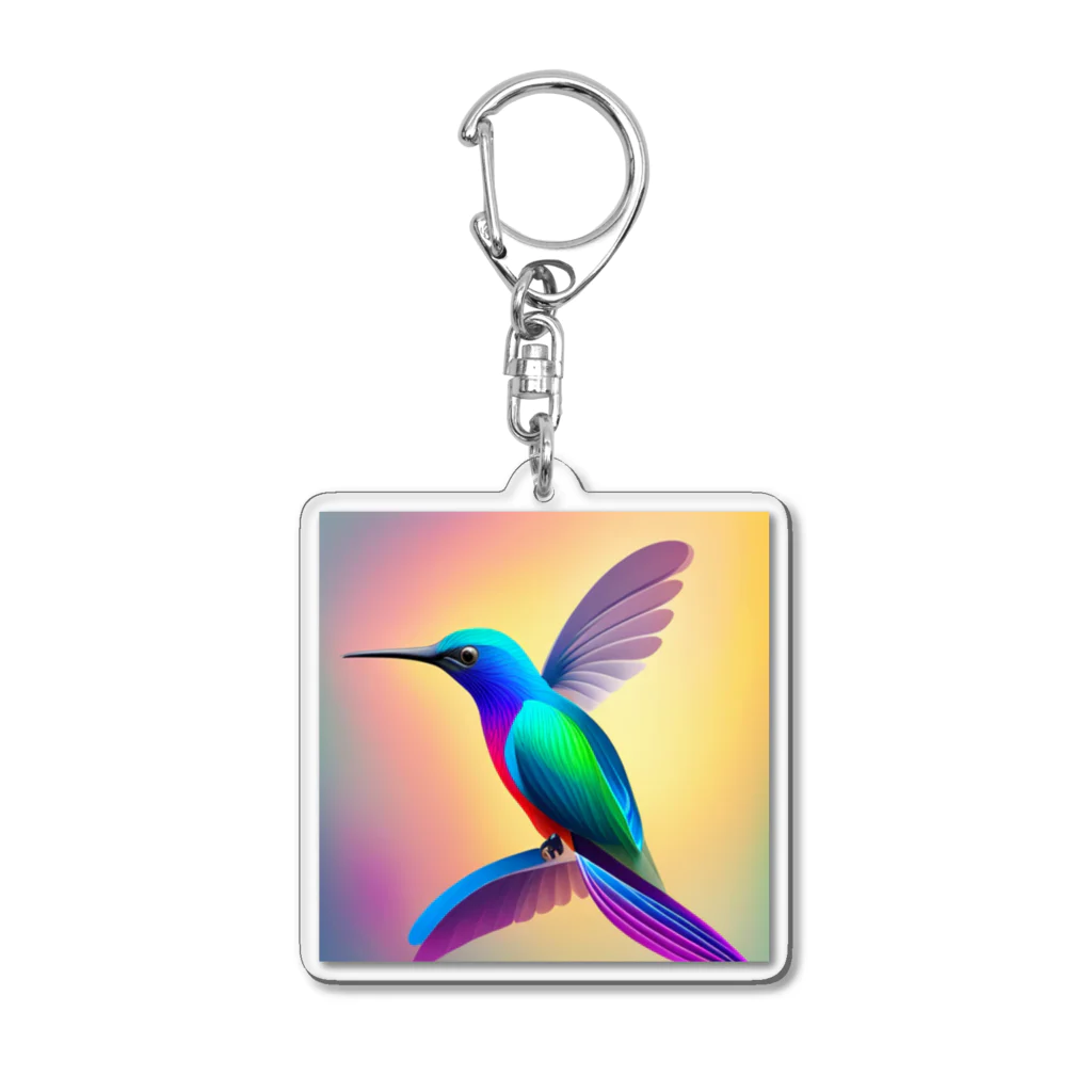Takumitrustの虹色の小鳥 アクリルキーホルダー