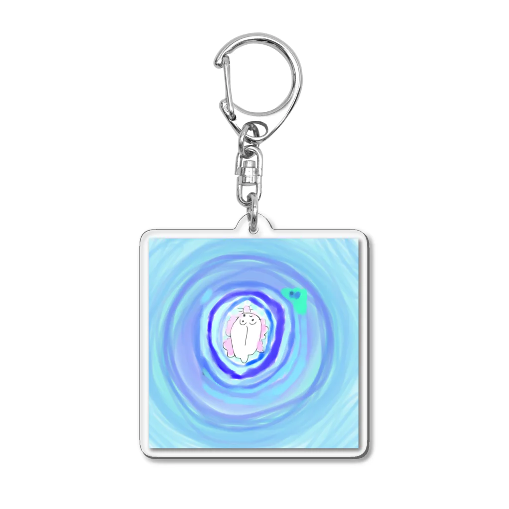 mamecanaのシロくん Acrylic Key Chain