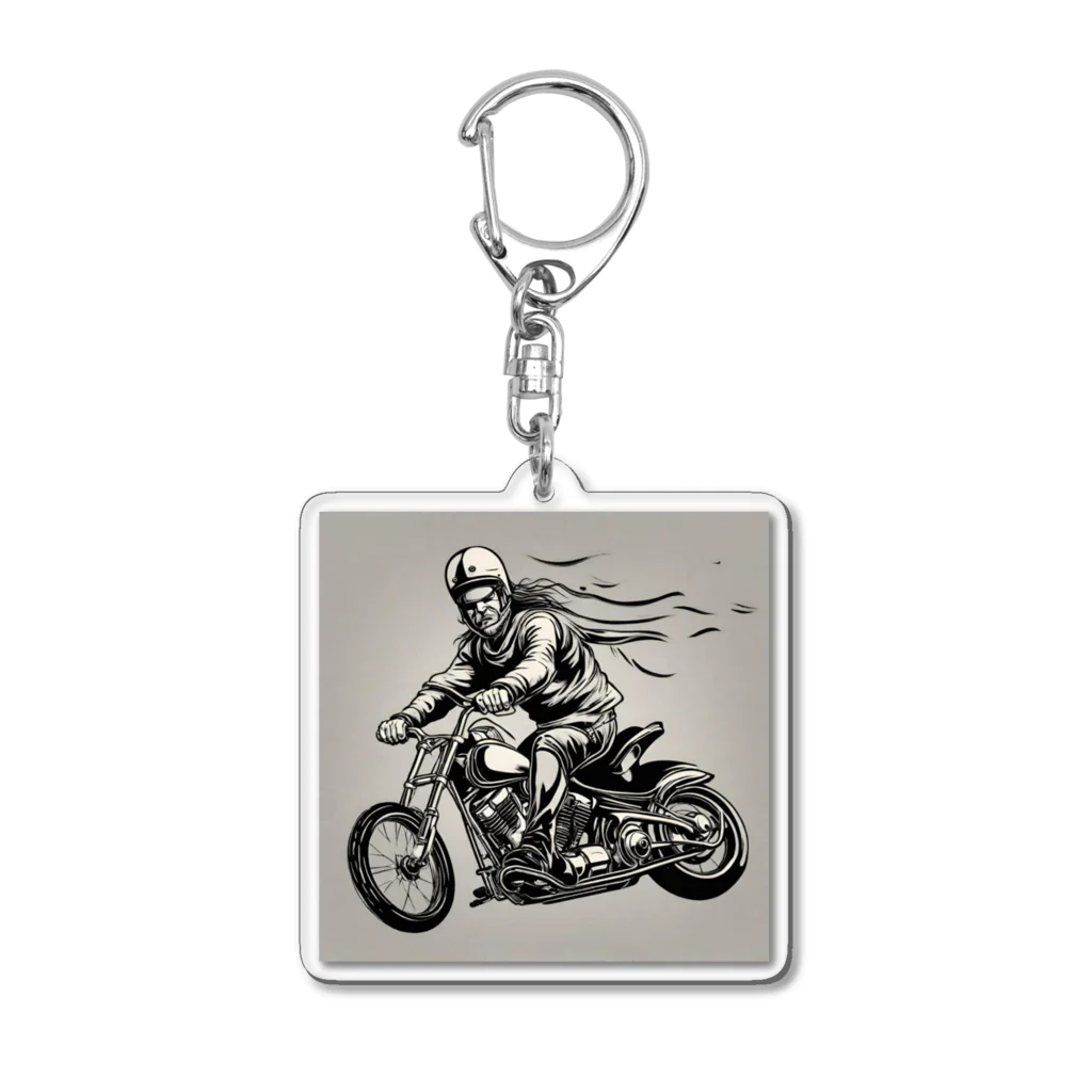 oi_0806のバイクチョッパー走ってる姿渋い Acrylic Key Chain